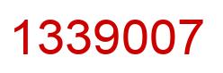 Number 1339007 red image