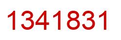 Number 1341831 red image