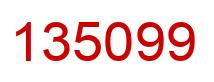 Número 135099 imagen rojo