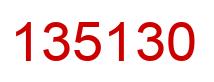 Number 135130 red image