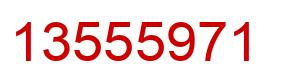 Número 13555971 imagen rojo