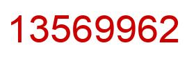 Number 13569962 red image
