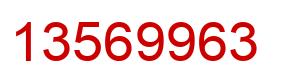 Number 13569963 red image