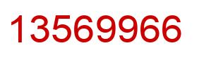 Number 13569966 red image