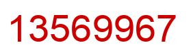 Number 13569967 red image