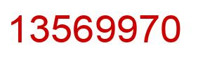 Number 13569970 red image