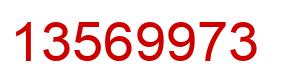 Number 13569973 red image