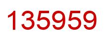 Number 135959 red image
