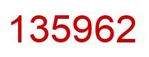 Number 135962 red image