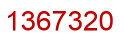 Number 1367320 red image