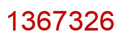Number 1367326 red image