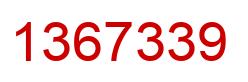 Number 1367339 red image
