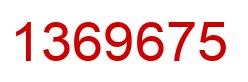 Number 1369675 red image