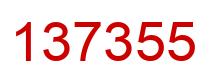 Number 137355 red image