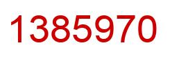 Number 1385970 red image