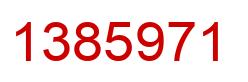Number 1385971 red image