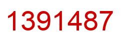Number 1391487 red image