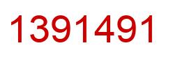 Number 1391491 red image