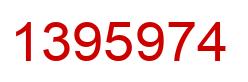 Number 1395974 red image