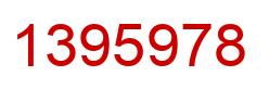 Number 1395978 red image