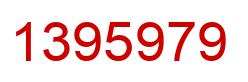 Number 1395979 red image