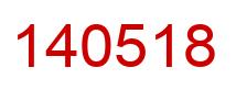Number 140518 red image