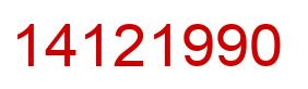 Número 14121990 imagen rojo