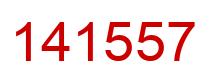 Number 141557 red image