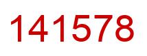 Number 141578 red image