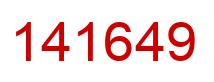 Número 141649 imagen rojo