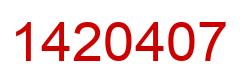 Number 1420407 red image