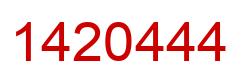 Number 1420444 red image