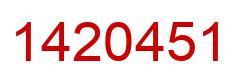 Number 1420451 red image