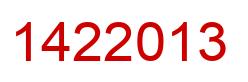 Number 1422013 red image