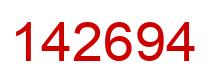 Number 142694 red image