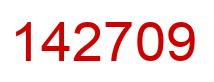 Number 142709 red image