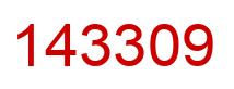 Number 143309 red image