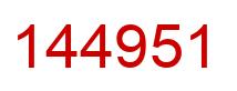 Number 144951 red image