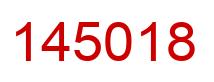 Number 145018 red image