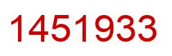 Number 1451933 red image