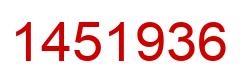 Número 1451936 imagen rojo