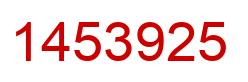 Number 1453925 red image