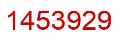 Number 1453929 red image