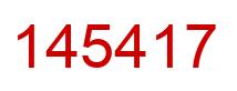 Number 145417 red image