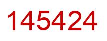 Number 145424 red image
