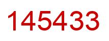 Number 145433 red image