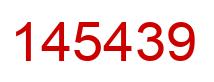 Number 145439 red image