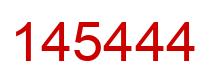 Number 145444 red image