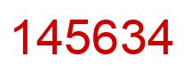 Number 145634 red image