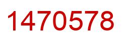 Number 1470578 red image